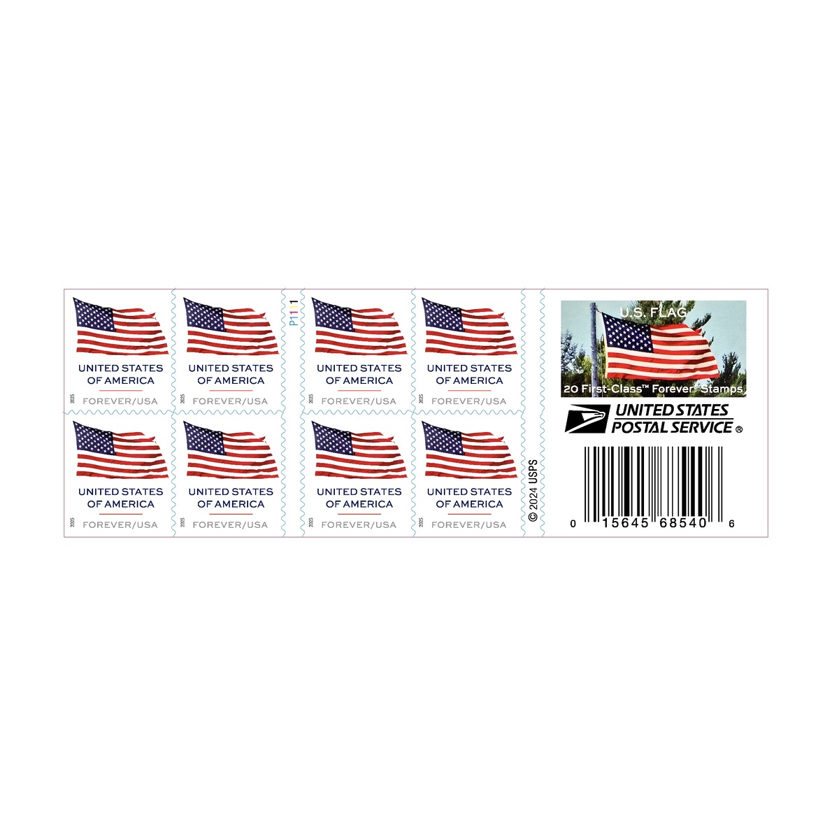 U.S. Flag Forever Stamps 2025 USPS Forever Stamps - U.S. Flag & Patriotic Stamps product image