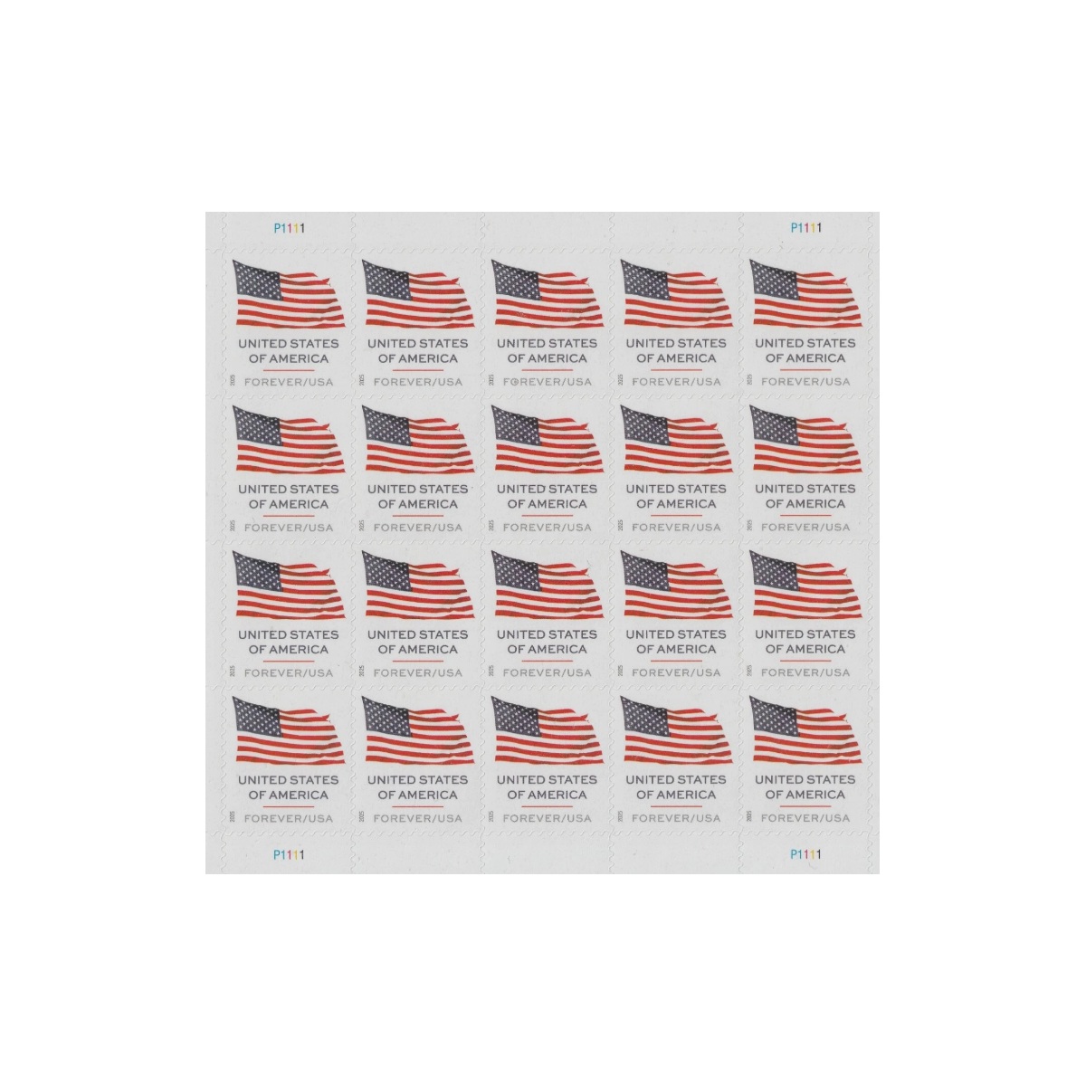 U.S. Flag Forever Stamps 2025 USPS Forever Stamps - U.S. Flag & Patriotic Stamps product image