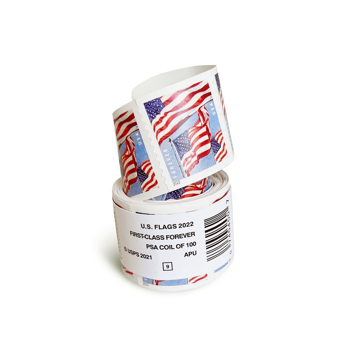 U.S. Flag Forever Stamps Roll of 100 2022 USPS Forever Stamps - Hot Deals & Bulk Savings product image