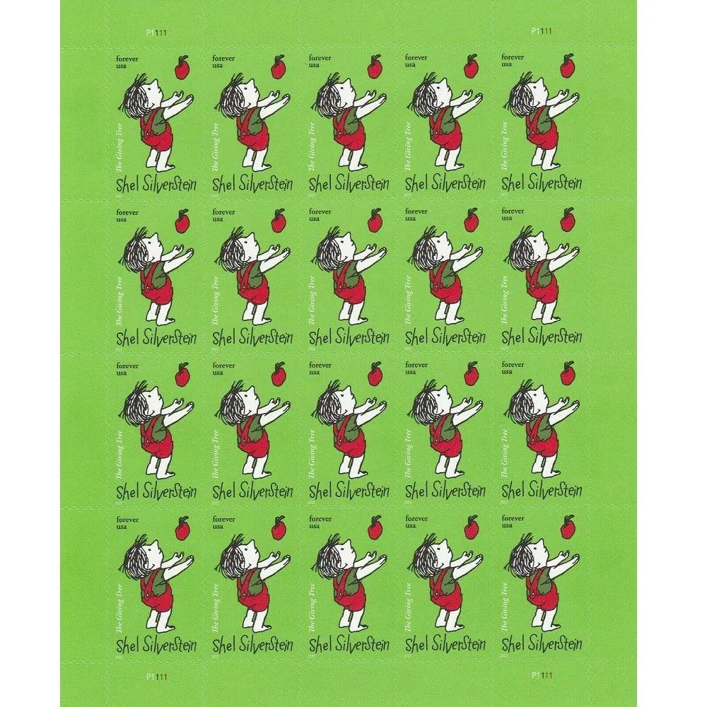 Shel Silverstein 2022 USPS Forever Stamps - Sheet of 20 (5-Pack) - Art, Kids & Topical Culture product image