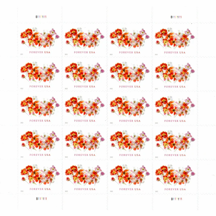 Tulips 2022 USPS Forever Stamps - Sheet of 20 (5-Pack) - Commemorative & Heritage Stamps product image