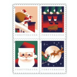 A Visit From St. Nick 2021 USPS Forever Stamps - Booklet of 20 (5-Pack) - Commemorative & Heritage Stamps product image