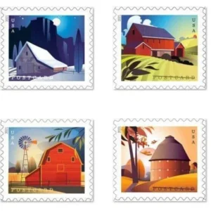 Barn Postcard 2021 USPS Forever Stamps - Sheet of 20 (5-Pack) - Commemorative & Heritage Stamps product image