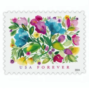 Celebration Blooms 2024 USPS Forever Stamps - Sheet of 20 (5-Pack) - Commemorative & Heritage Stamps product image