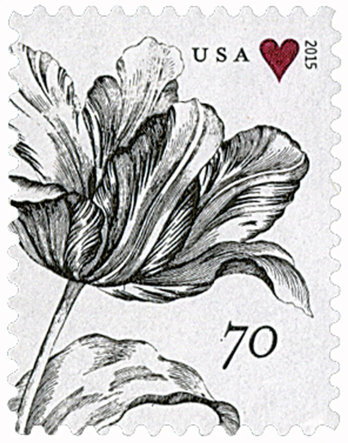 Vintage Orchid 2015 USPS Forever Stamps - Sheet of 20 (5-Pack) - Commemorative & Heritage Stamps product image