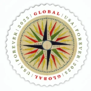 Global:1794 Compass Rose 2025 USPS Forever Stamps - Sheet of 10 (5-Pack) - Commemorative & Heritage Stamps product image