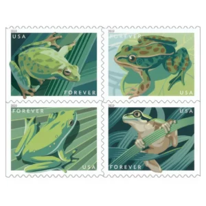 Frogs 2019 USPS Forever Stamps - Booklet of 20 (5-Pack) - Floral, Garden & Wildlife Stamps product image