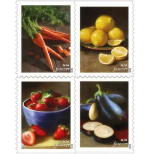 Fruits and Vegetables 2020 USPS Forever Stamps - Booklet of 20 (5-Pack) - Commemorative & Heritage Stamps product image