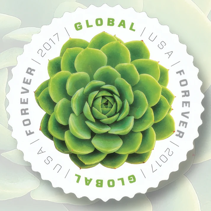 Global Green Succulent 2017 USPS Forever Stamps - Booklet of 10 (5-Pack) - Commemorative & Heritage Stamps product image