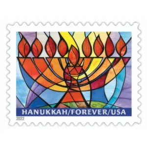Hanukkah 2022 USPS Forever Stamps - Sheet of 20 (5-Pack) - Holiday & Seasonal Stamps product image