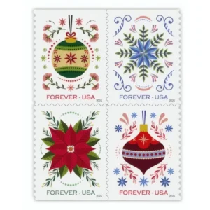 Holiday Joy 2024 USPS Forever Stamps - Sheet of 20 (5-Pack) - Commemorative & Heritage Stamps product image