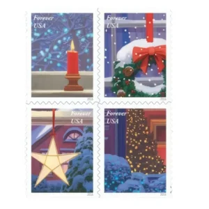 Holiday Windows 2016 USPS Forever Stamps - Booklet of 20 (5-Pack) - Commemorative & Heritage Stamps product image