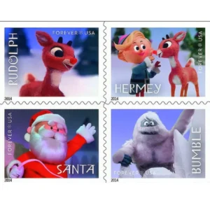 Rudolph the Red Nosed Reindeer 2014 USPS Forever Stamps - Booklet of 20 (5-Pack) - Commemorative & Heritage Stamps product image