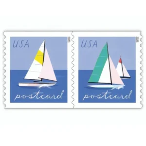 Sailboats Postcard 2023 USPS Forever Stamps - Sheet of 20 (5-Pack) - Commemorative & Heritage Stamps product image