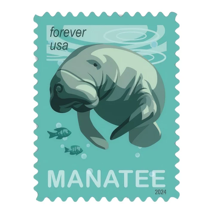 Save the Manatees 2024 USPS Forever Stamps - Booklet of 20 (5-Pack) - Floral, Garden & Wildlife Stamps product image