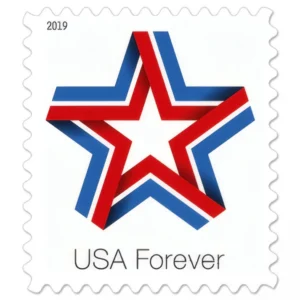 Star Ribbon 2019 USPS Forever Stamps - Sheet of 20 (5-Pack) - Commemorative & Heritage Stamps product image
