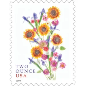 Sunflower Bouquet 2022 USPS Forever Stamps - Sheet of 20 (5-Pack) - Commemorative & Heritage Stamps product image