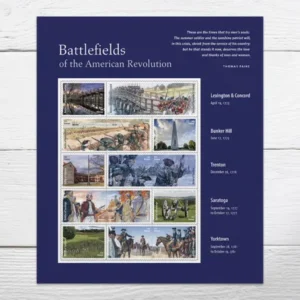Battlefields of the American Revolution 2025 USPS Forever Stamps - Sheet of 15 (5-Pack) - Floral, Garden & Wildlife Stamps product image