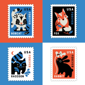 Baby Wild Animals 2025 USPS Forever Stamps - Sheet of 20 (5-Pack) - Commemorative & Heritage Stamps product image