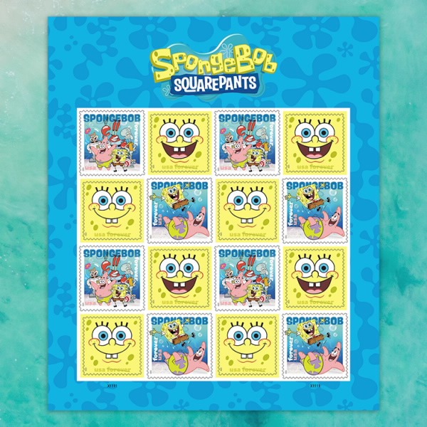 SpongeBob Squarepants 2025 USPS Forever Stamps - Sheet of 16 (5-Pack) - Art, Kids & Topical Culture product image