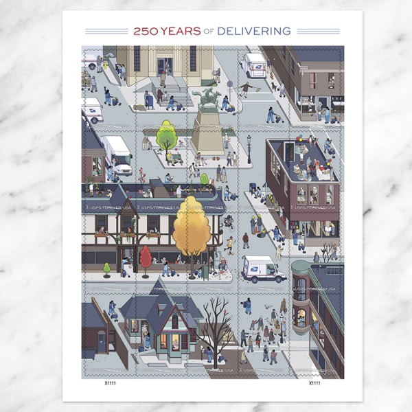 250 Years of Delivering 2025 USPS Forever Stamps - Commemorative & Heritage Stamps product image