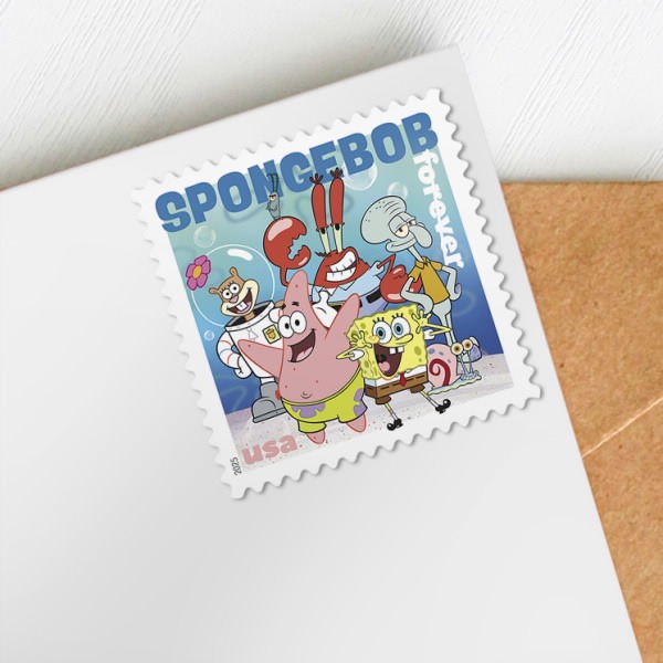SpongeBob Squarepants 2025 USPS Forever Stamps - Sheet of 16 (5-Pack) - Art, Kids & Topical Culture product image