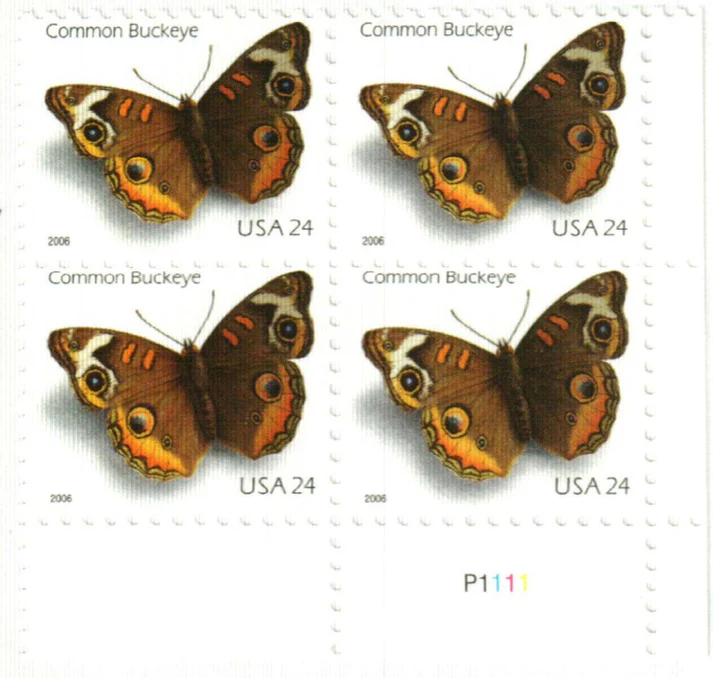 Common Buckeye Butterfly 2006 USPS Forever Stamps - Booklet of 20 (5-Pack) - Floral, Garden & Wildlife Stamps product image