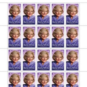 Betty White 2025 USPS Forever Stamps - Sheet of 20 (5-Pack) - Commemorative & Heritage Stamps product image