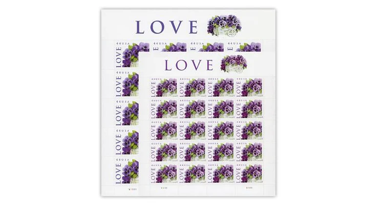 Love 2010 USPS Forever Stamps - Sheet of 20 (5-Pack) - Commemorative & Heritage Stamps product image