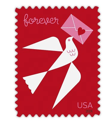 Love 2024 USPS Forever Stamps - Sheet of 20 (5-Pack) - Commemorative & Heritage Stamps product image