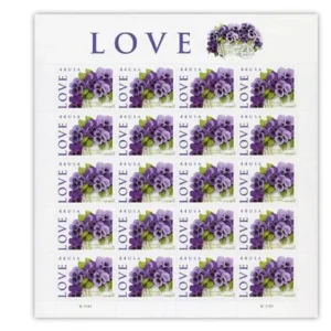 Love 2010 USPS Forever Stamps - Sheet of 20 (5-Pack) - Commemorative & Heritage Stamps product image